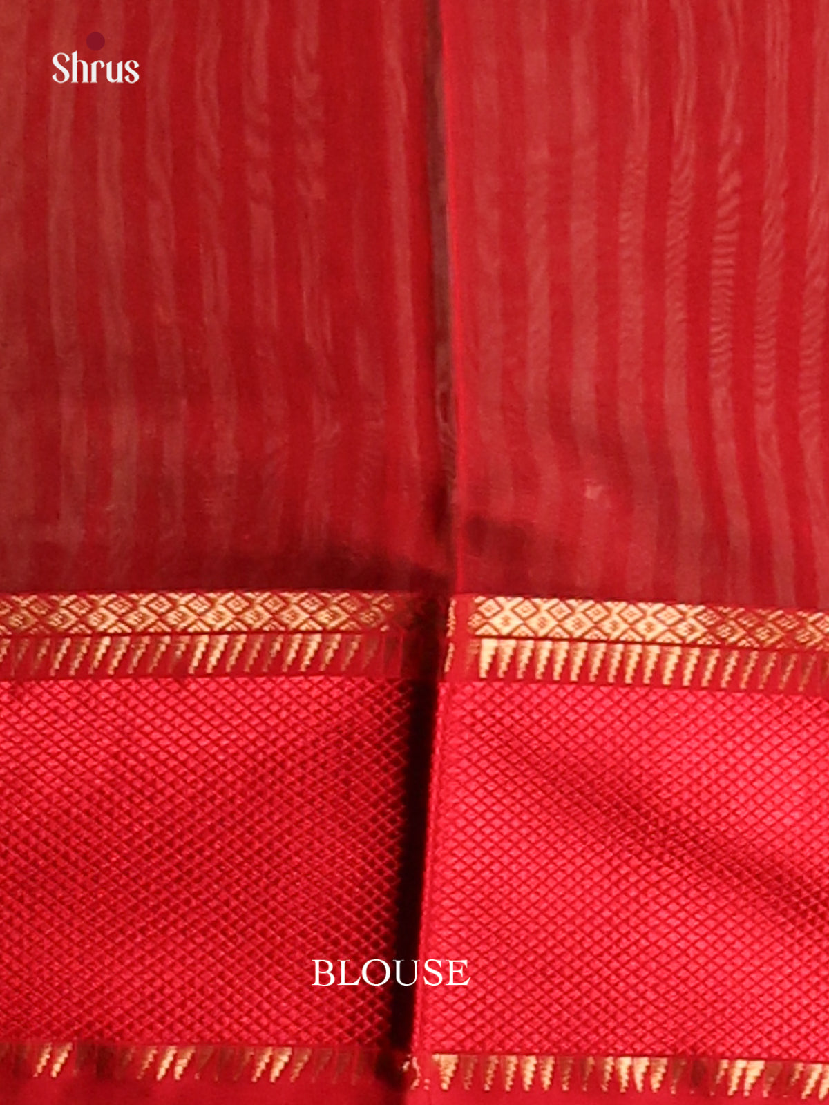 Grey & Red- Maheshwari silkcotton Saree - Shop on Shrus.com