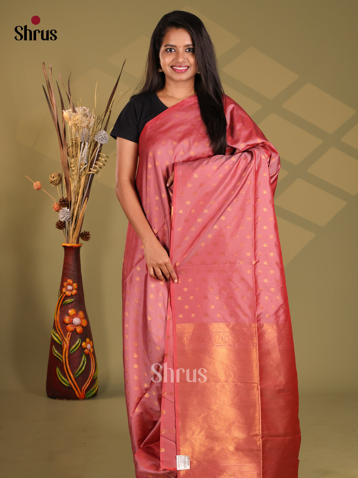 Onion Peel - Semi Softsilk Saree - Shop on Shrus.com