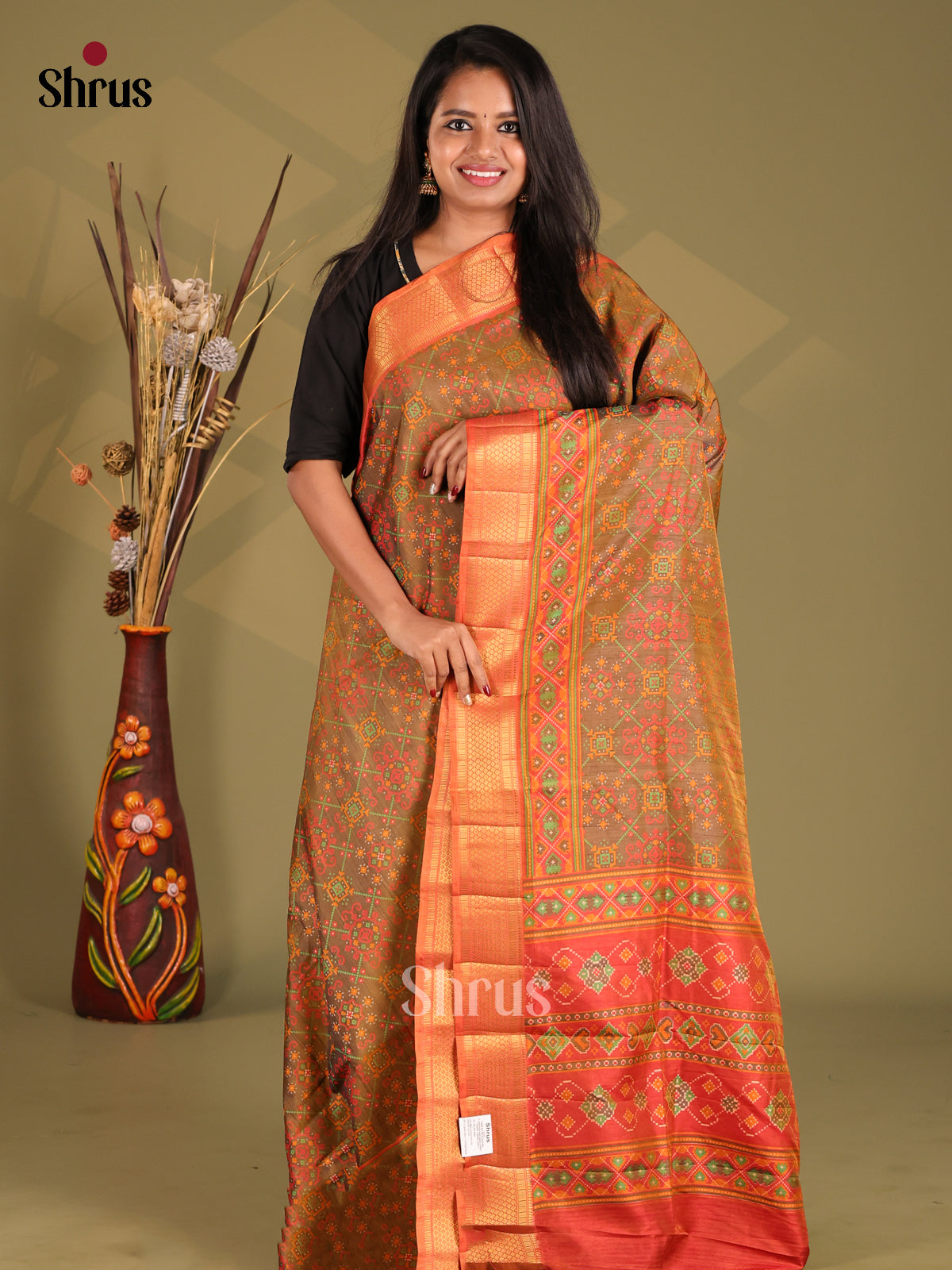 DGS04220 - Semi Patola Saree - Shop on Shrus.com