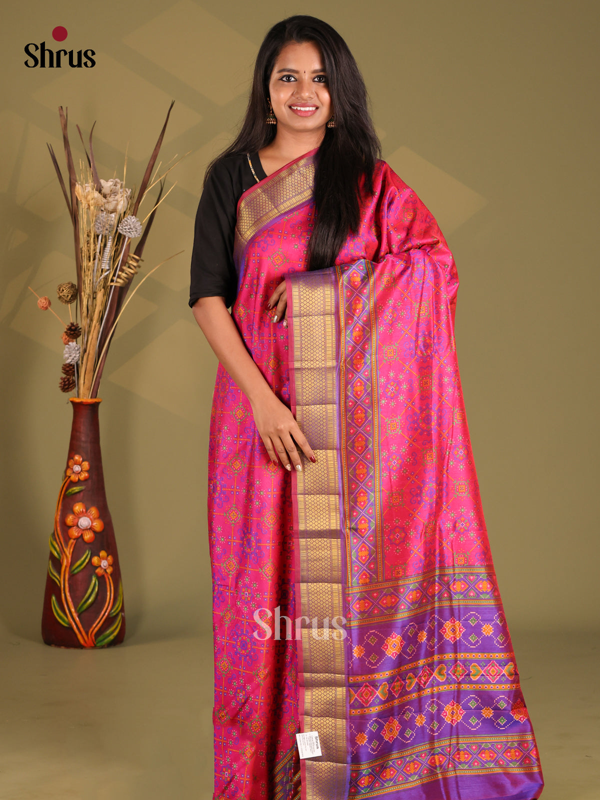 DGS04229 - Semi Patola Saree - Shop on Shrus.com
