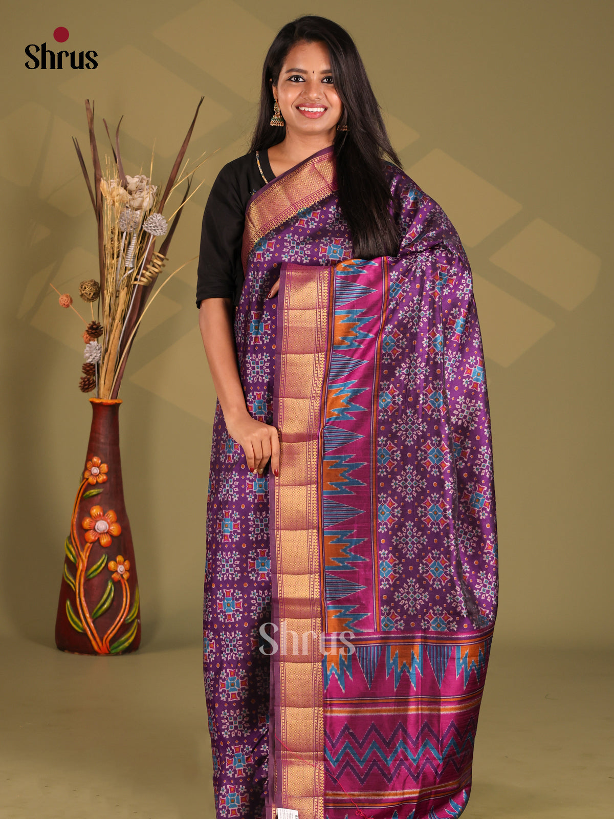 DGS04230 - Semi Patola Saree - Shop on Shrus.com