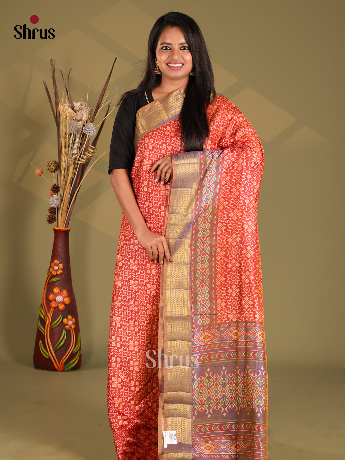 DGS04232 - Semi Patola Saree - Shop on Shrus.com