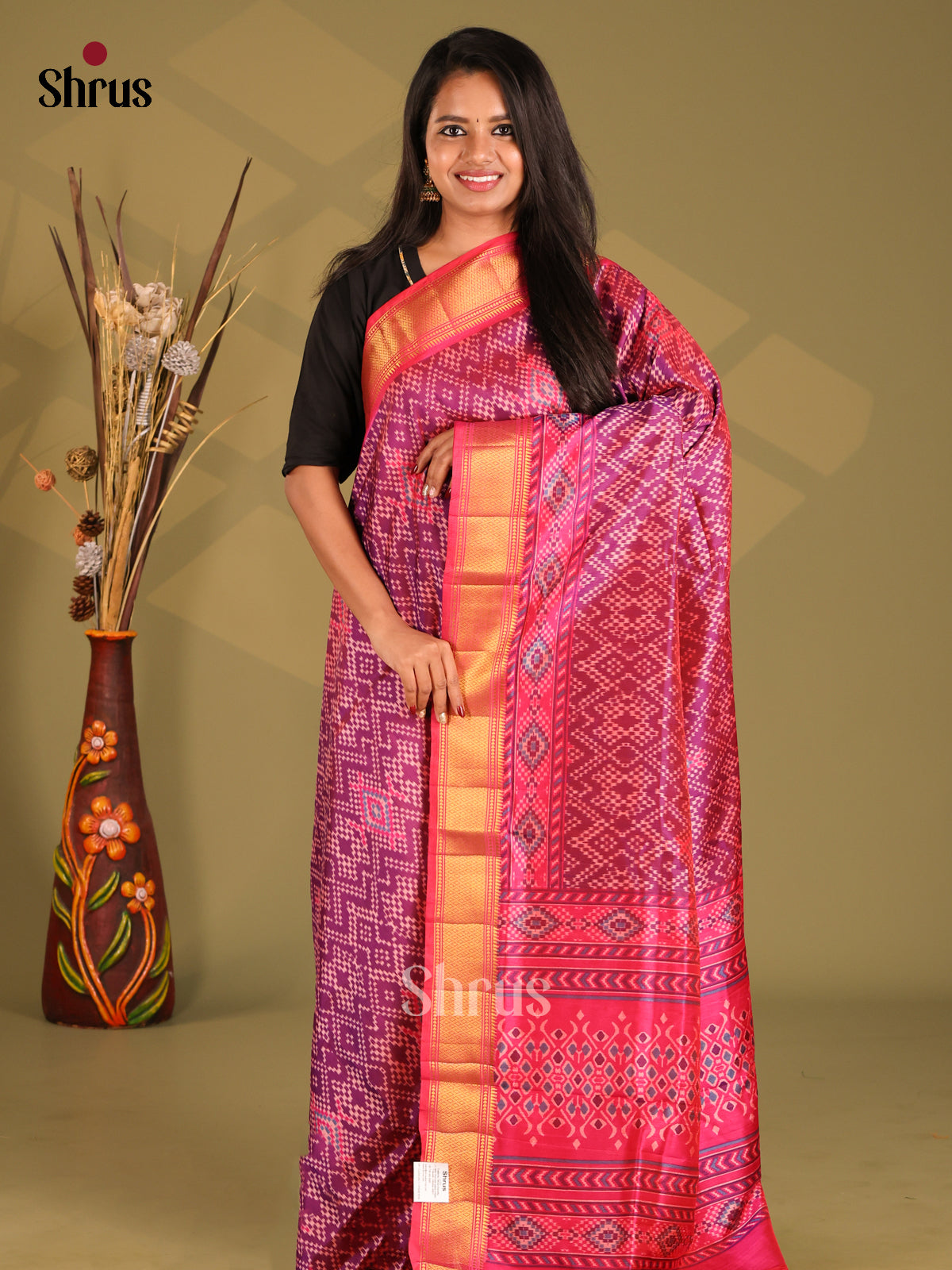 DGS04234 - Semi Patola Saree - Shop on Shrus.com