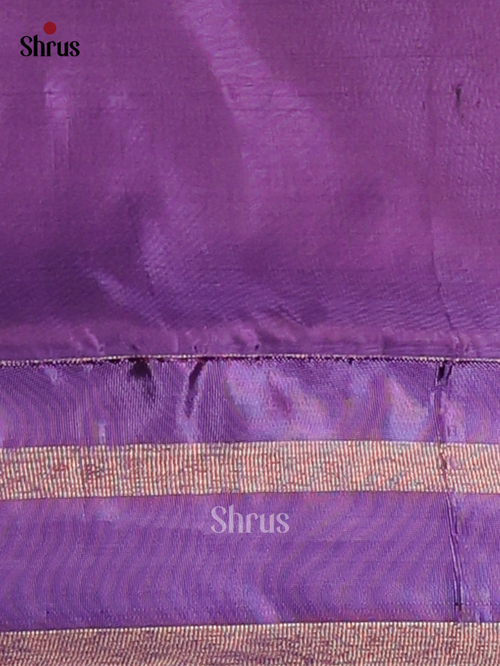 Blue & Brown Vaazhai Naar (Banana Pith) Saree with Zari Border and Small Butta