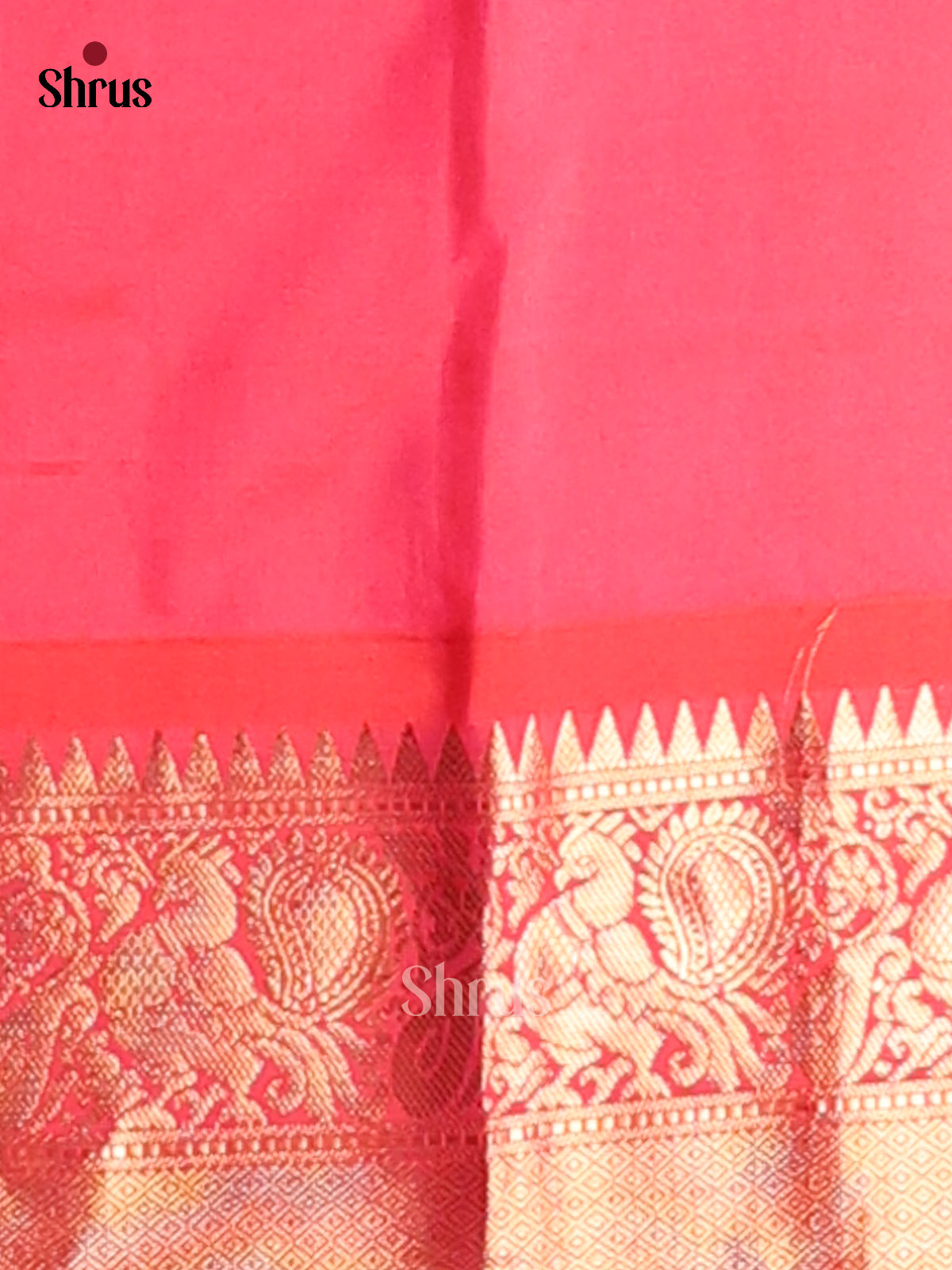 Gorgeous Peacock Green Kanchipuram silk  Saree with rich traditional border - Shop on Shrus.com