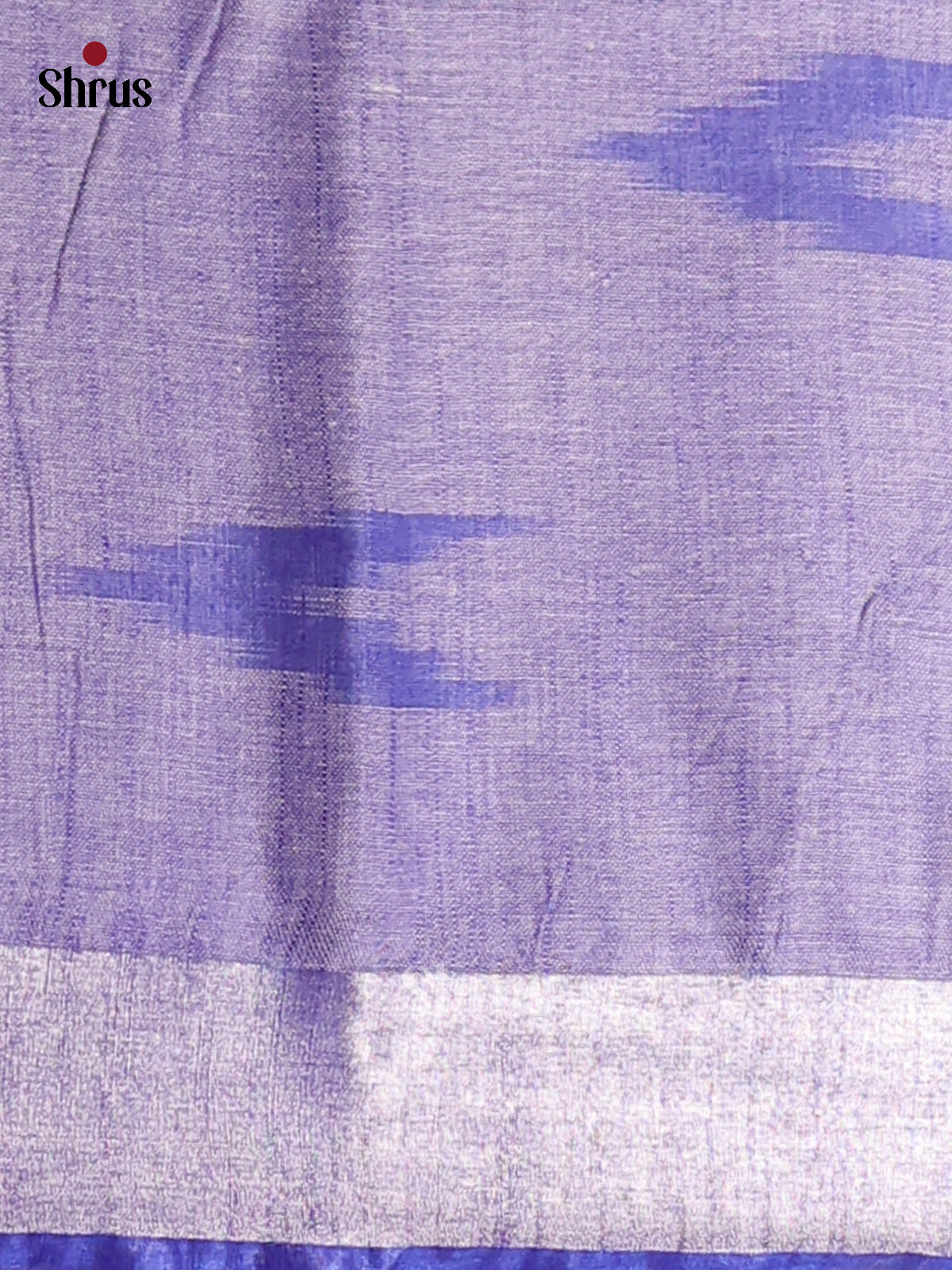 Blue & Purple - Semi Ikkat Saree