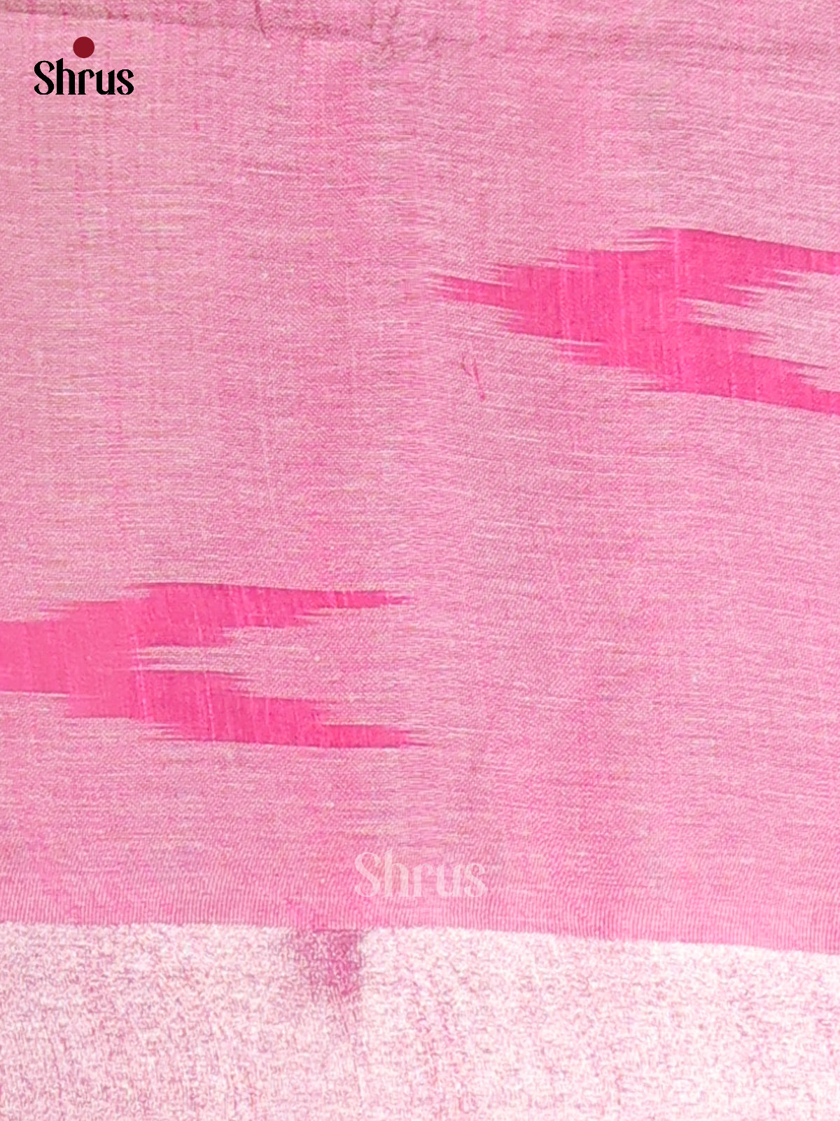 Pastel Blue & Pink - Semi Ikkat Saree - Shop on Shrus.com