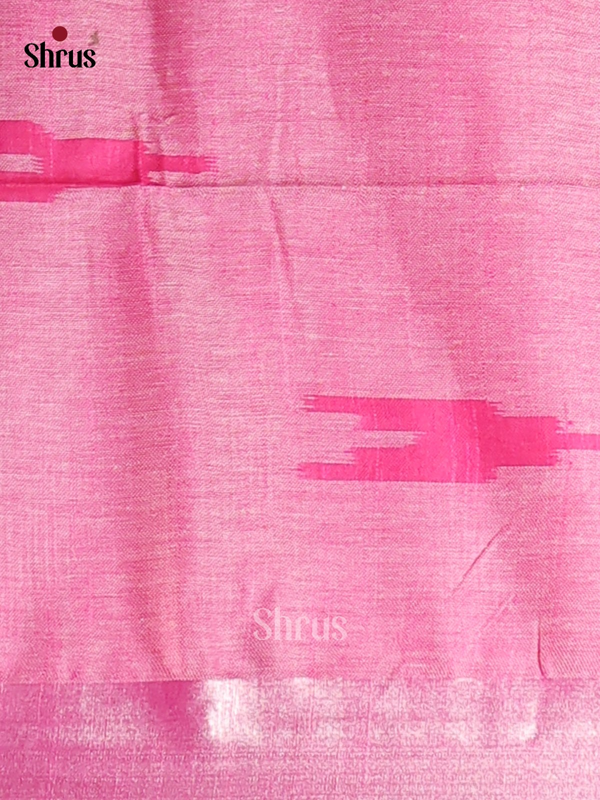 Pink - Semi Ikkat Saree - Shop on Shrus.com