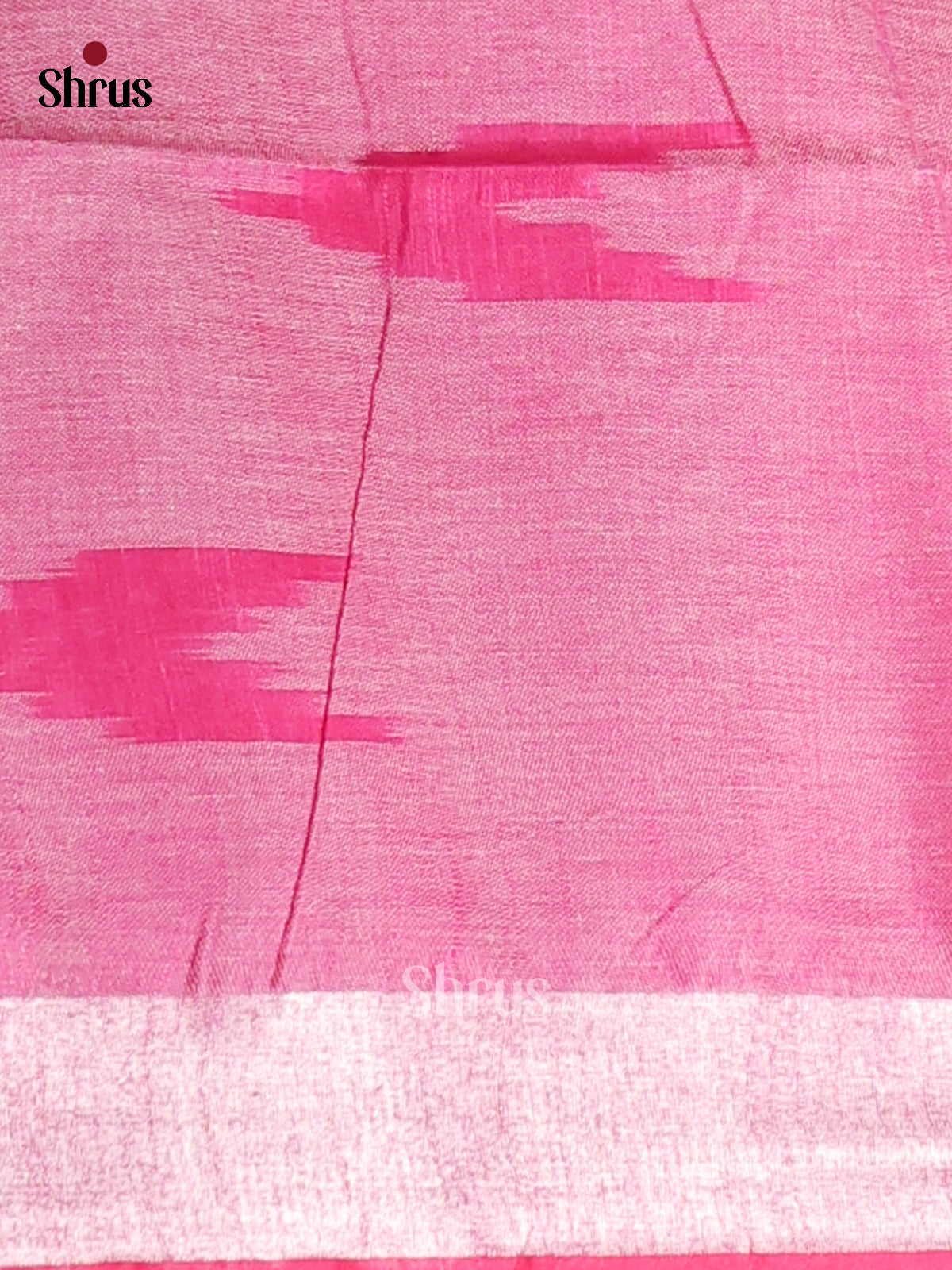 Grey & Pink - Semi Ikkat Saree - Shop on Shrus.com
