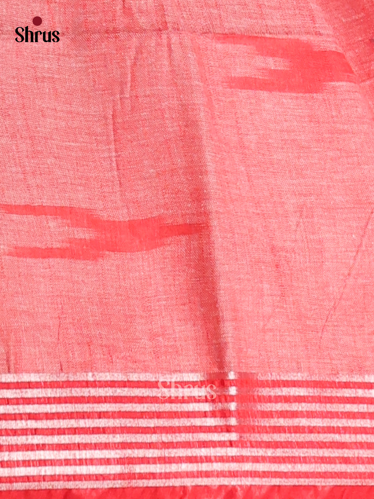 White & Red - Semi Ikkat Saree - Shop on Shrus.com