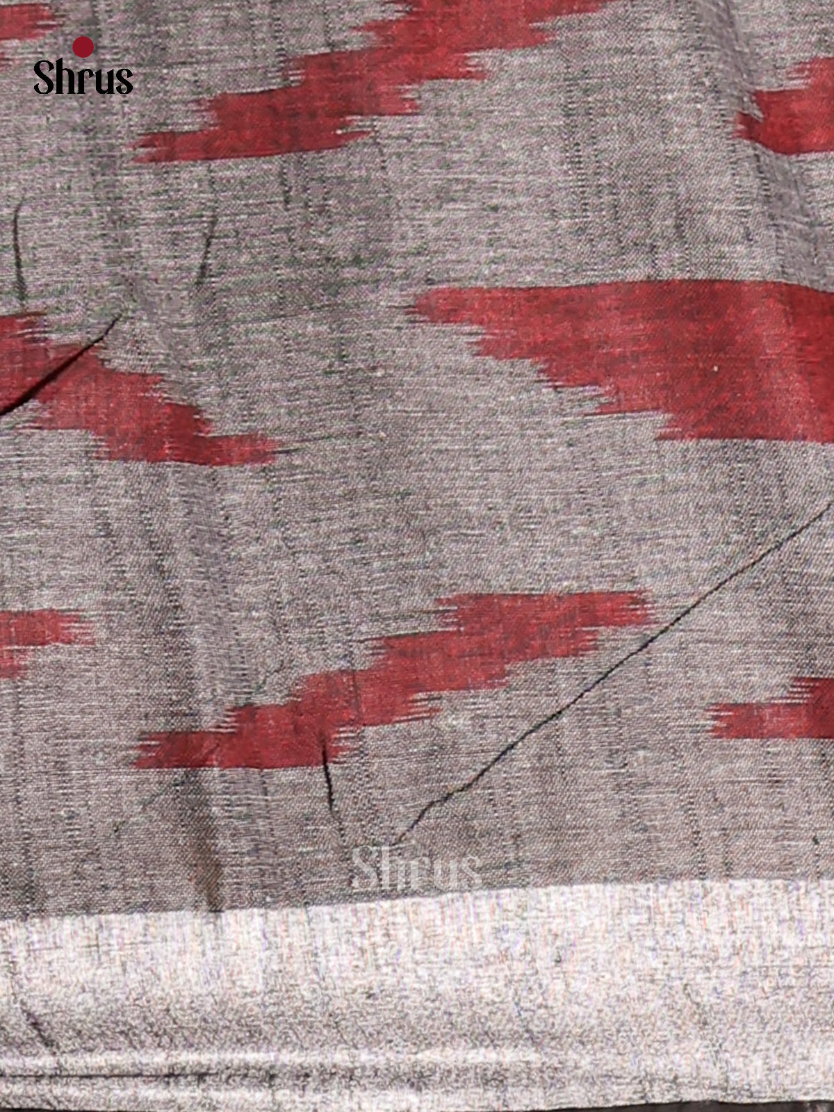 Blue & Grey- Semi Ikkat Saree