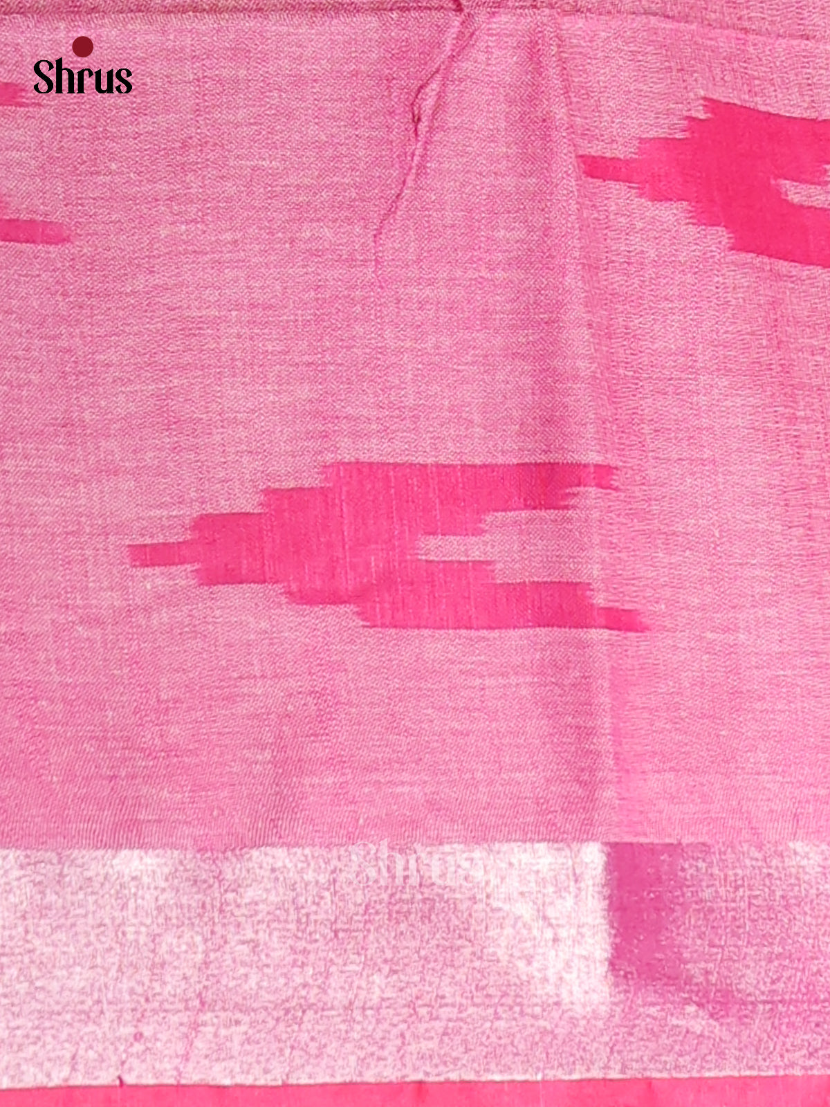 Yellow & Pink - Semi Ikkat Saree - Shop on Shrus.com