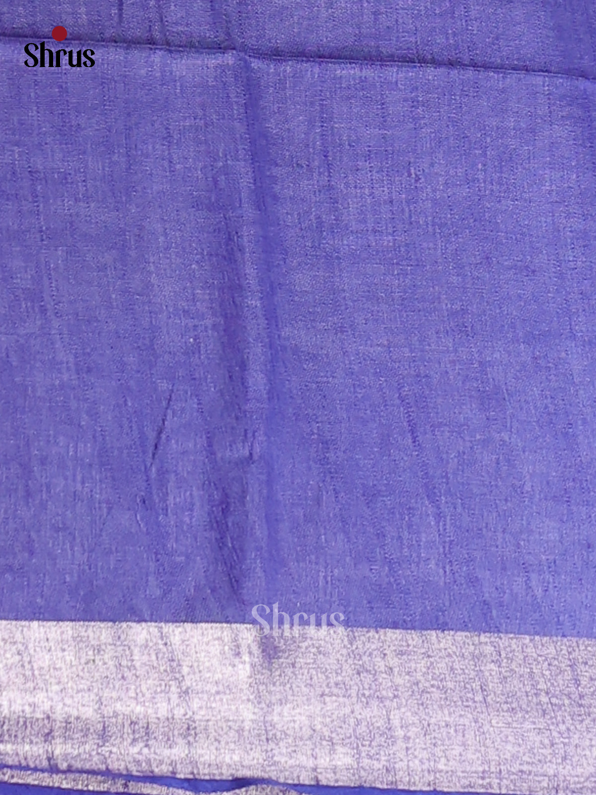 White & Blue - Semi Ikkat Saree - Shop on Shrus.com
