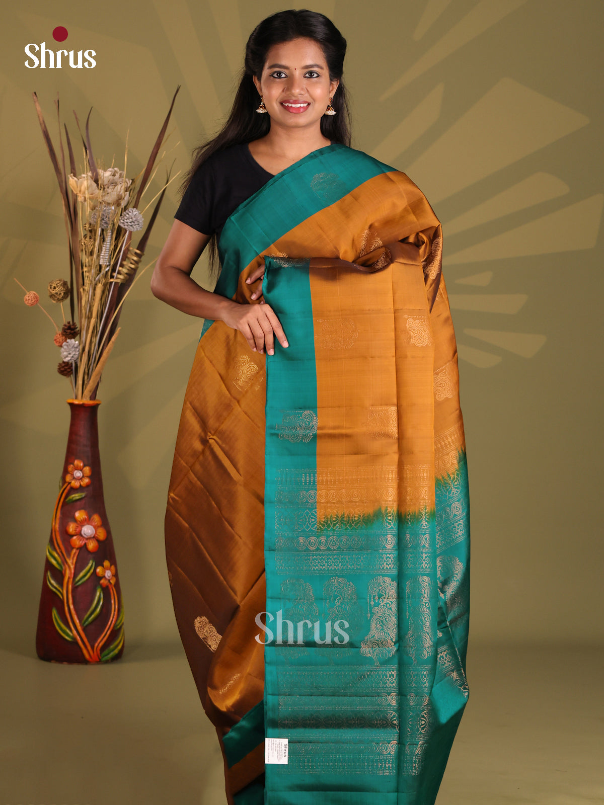 DGS11055 - Softsilk-halfpure Saree - Shop on Shrus.com