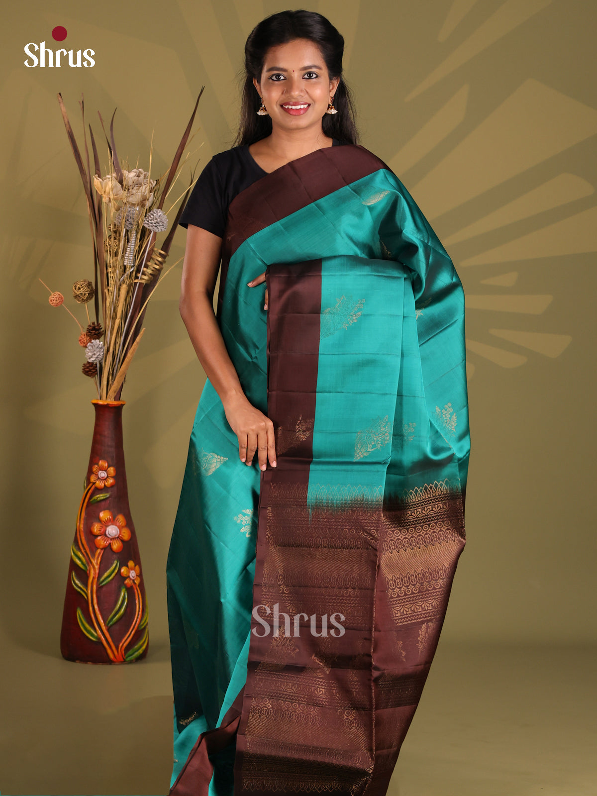 DGS11057 - Softsilk-halfpure Saree - Shop on Shrus.com