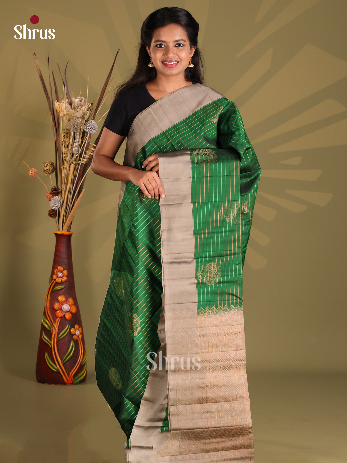 DGS11067 - Softsilk-halfpure Saree - Shop on Shrus.com
