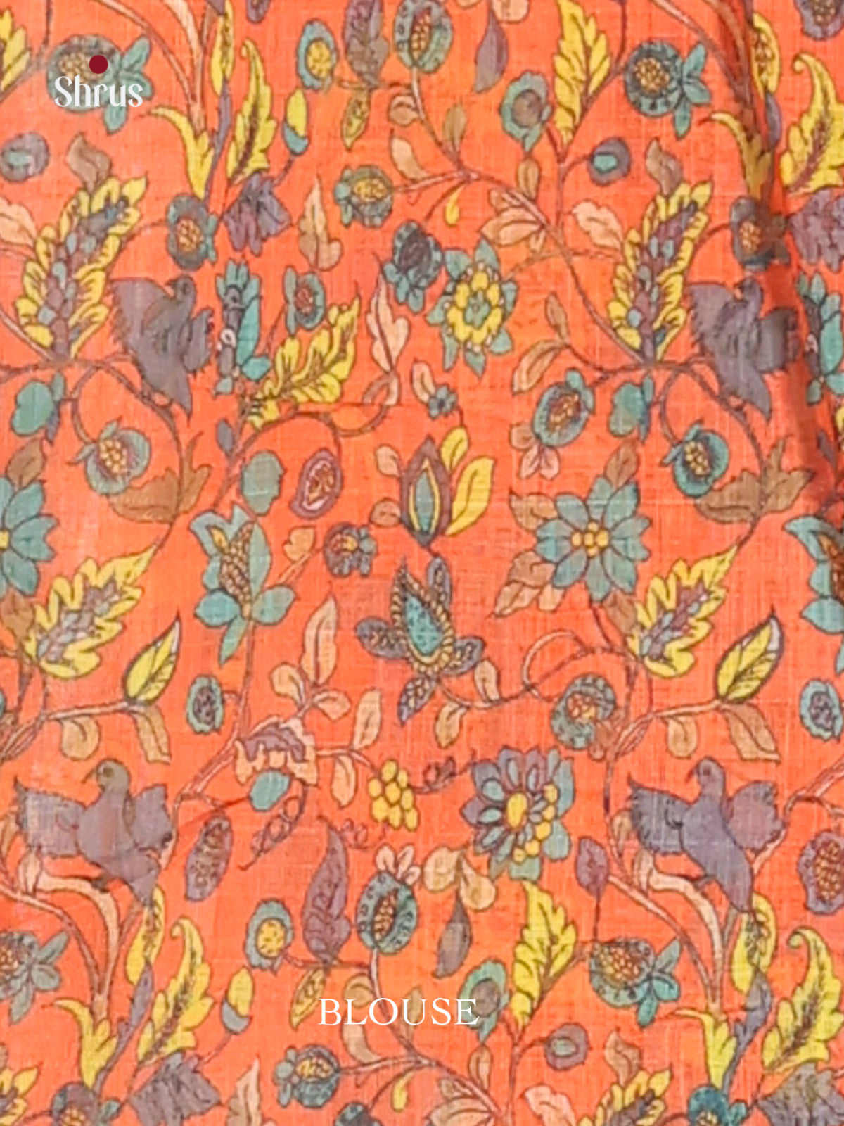 Grey & Orange - Linen Cotton Saree - Shop on Shrus.com