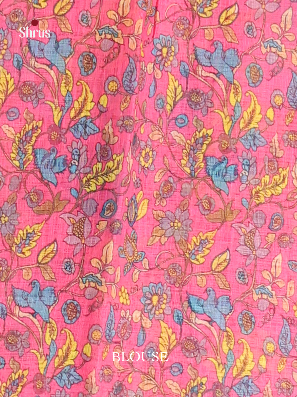 Blue & Pink - Linen Cotton Saree