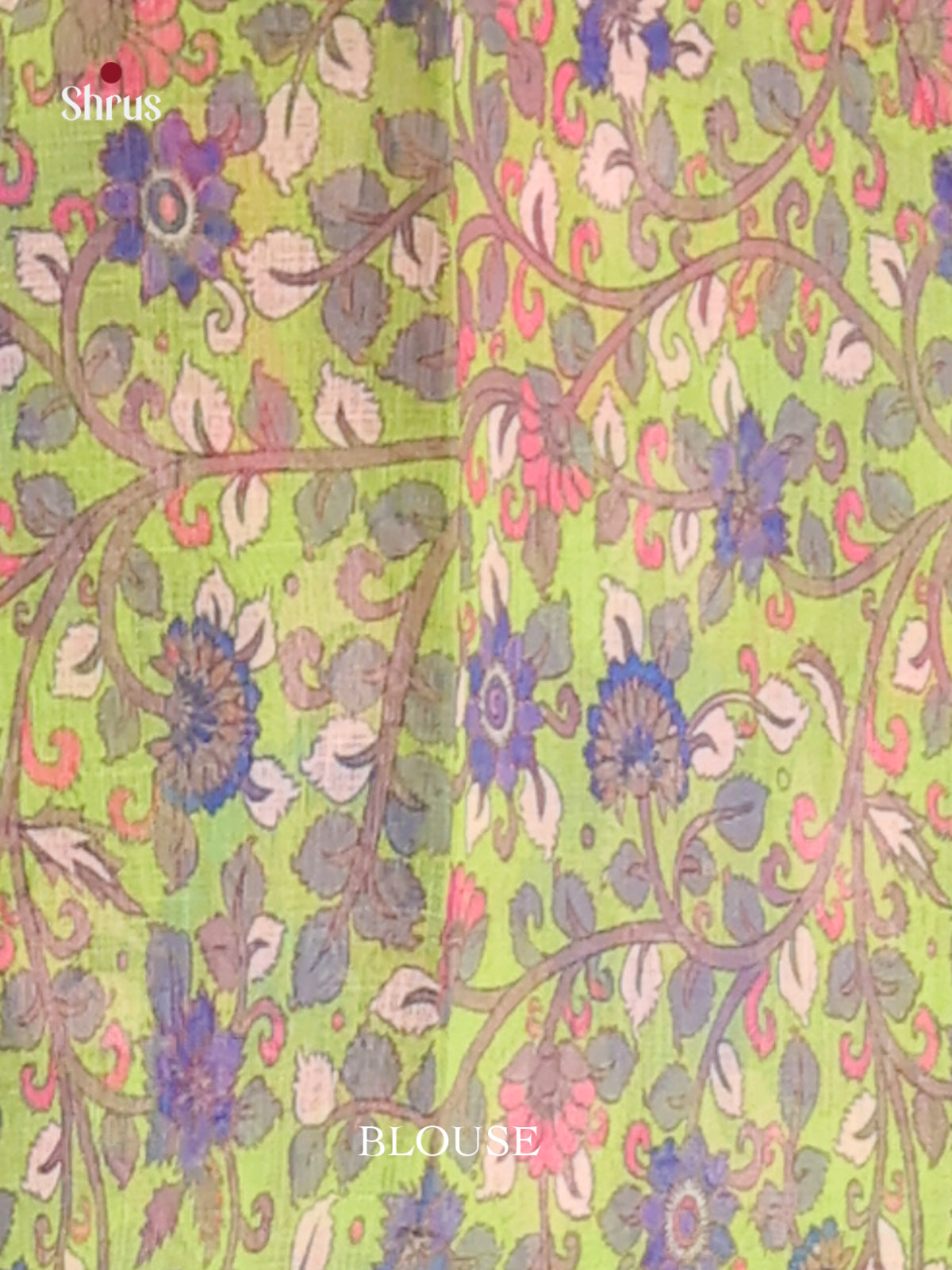 Purple & Green - Linen Cotton Saree - Shop on Shrus.com