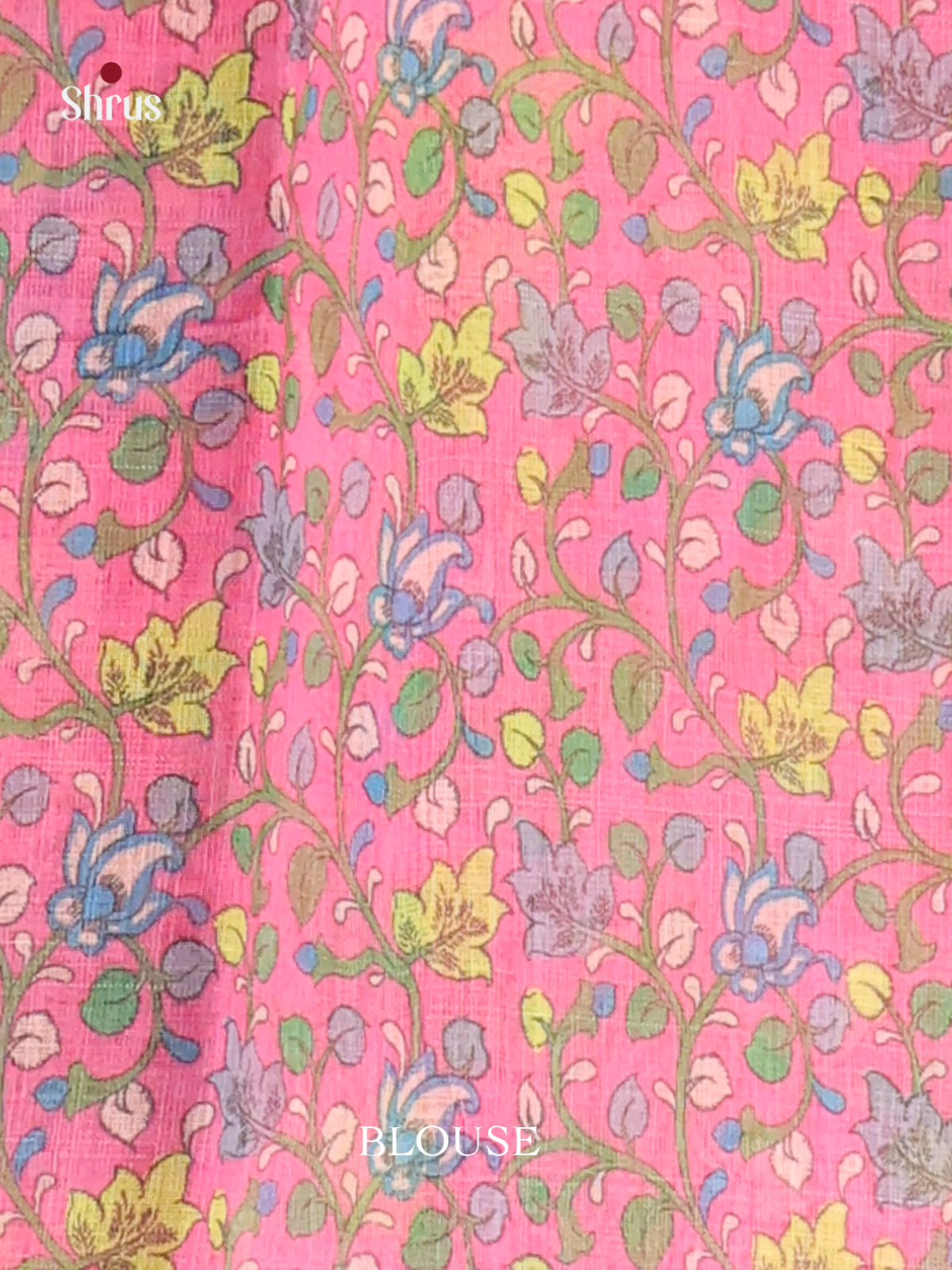 Blue & Pink - Linen Cotton Saree