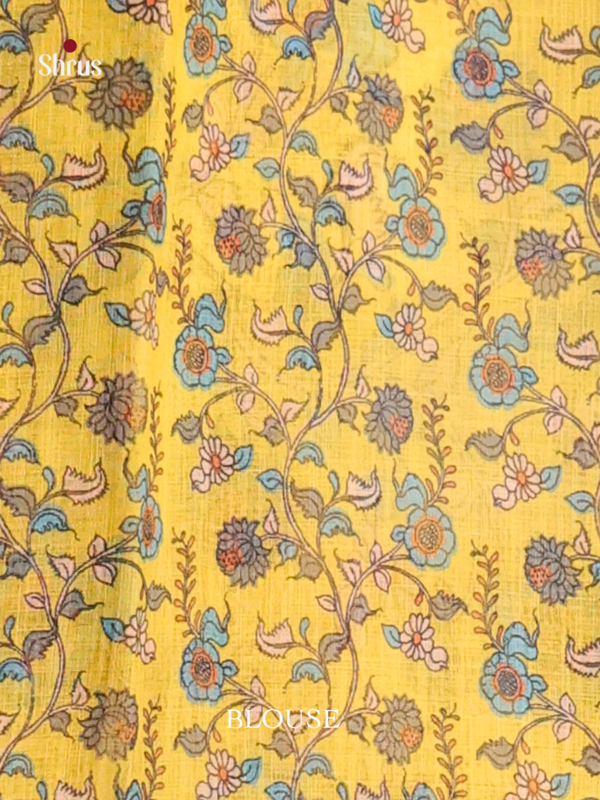 Blue & Yellow - Linen Cotton Saree