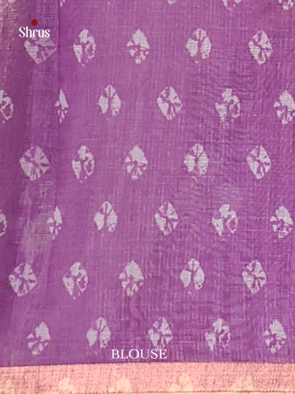Grey & Purple - Linen Cotton Saree - Shop on Shrus.com