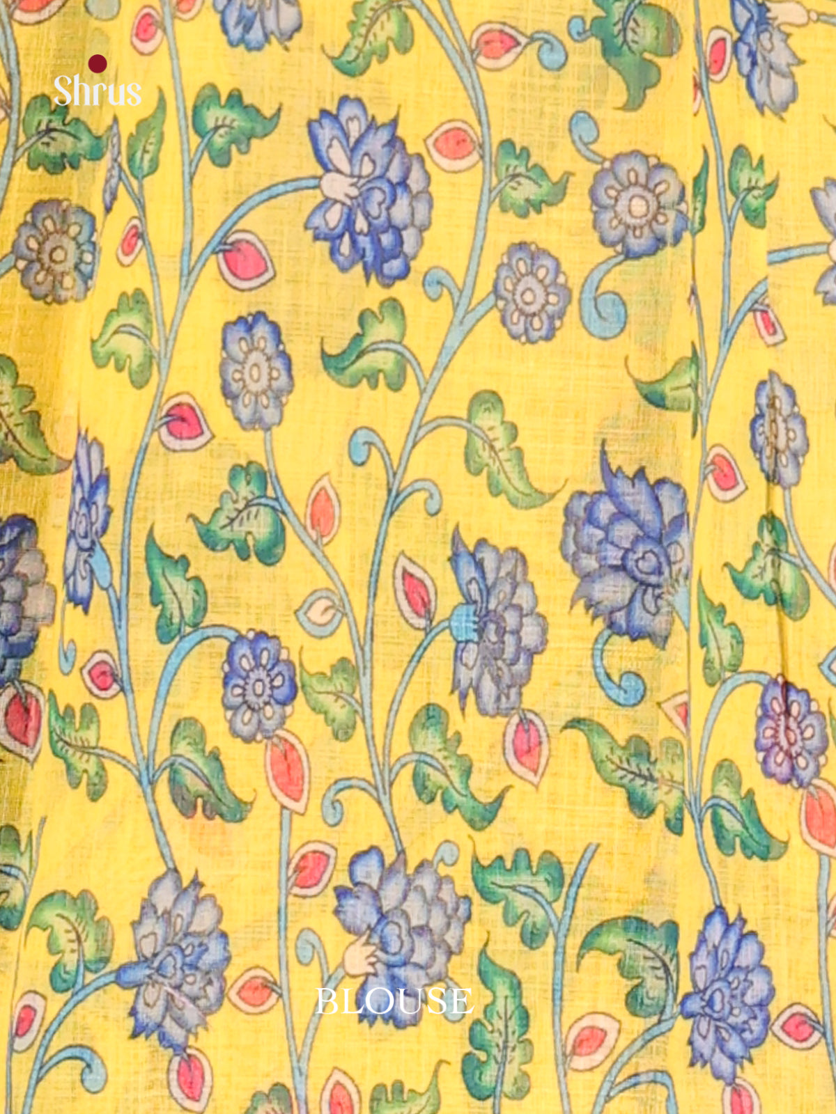 Blue & Yellow - Linen Cotton Saree