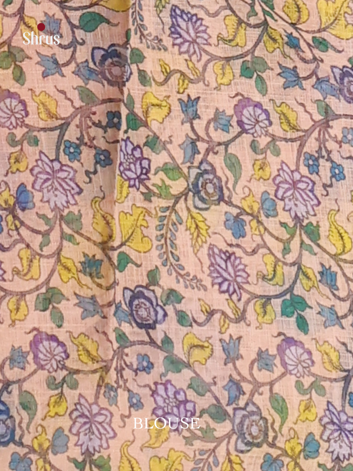 Blue & Cream - Linen Cotton Saree