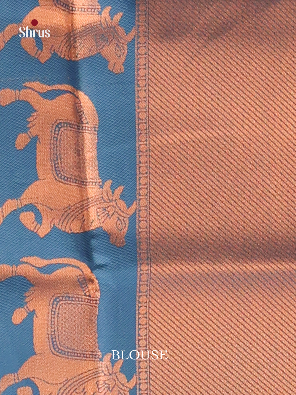 Light Blue & Blue- Semi Softsilk Saree - Shop on Shrus.com