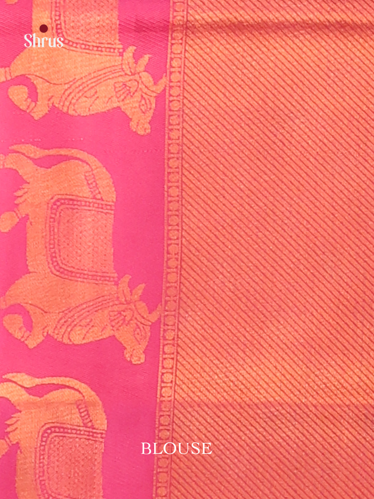 Dusty Pink & Maroon - Semi Softsilk Saree - Shop on Shrus.com