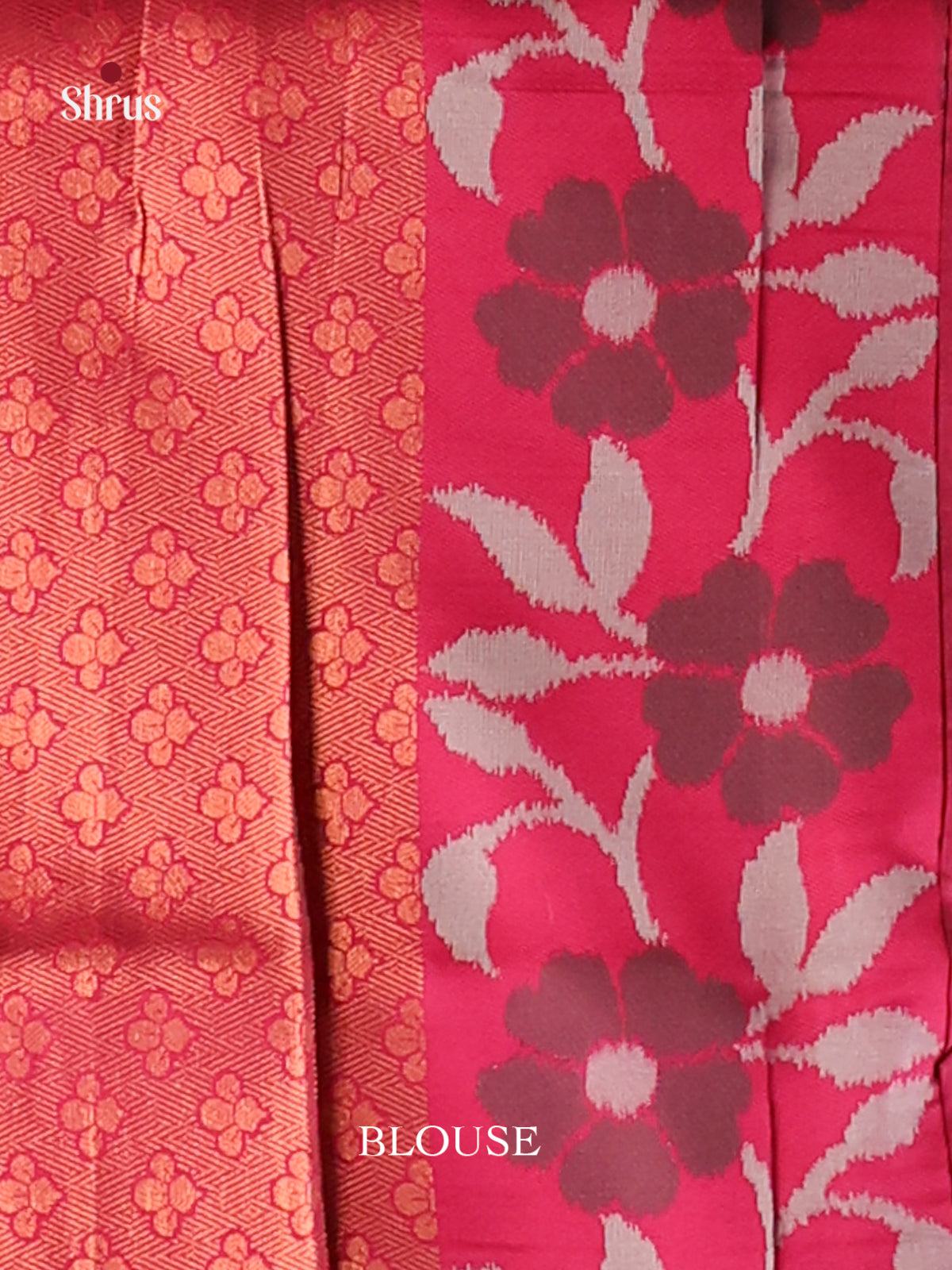 Pastel Blue & Maroon - Semi Softsilk Saree - Shop on Shrus.com