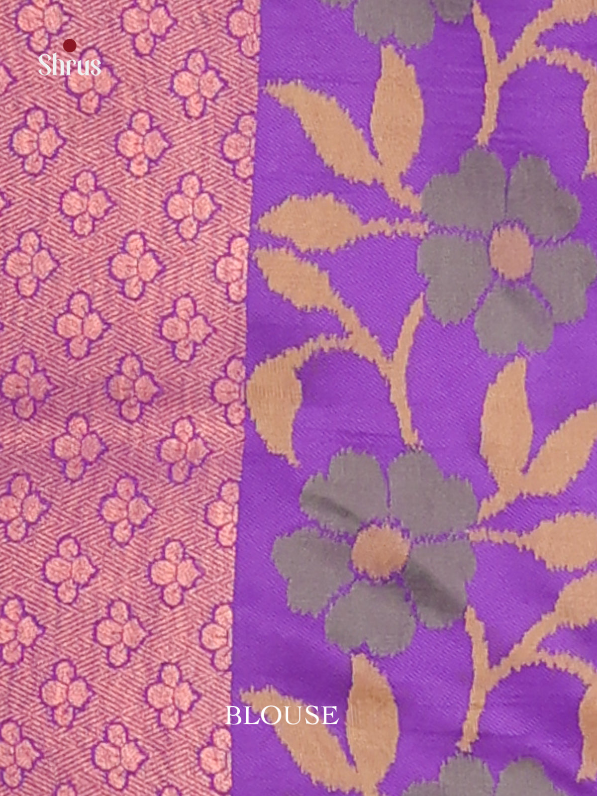 Mustardy Green & Purple- Semi Softsilk Saree - Shop on Shrus.com