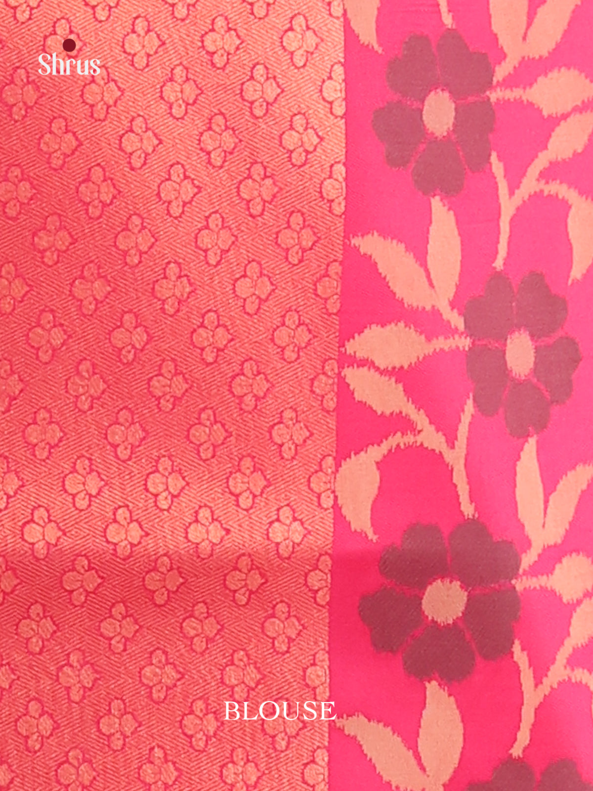 Peach & Pink- Semi Softsilk Saree - Shop on Shrus.com