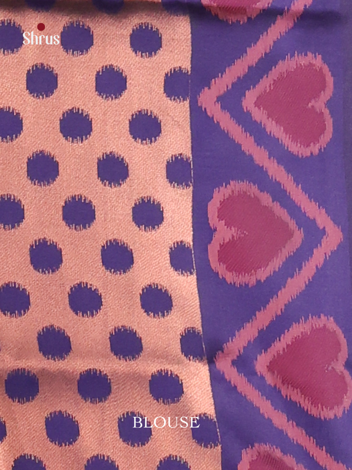 Pink & Blue - Semi Softsilk Saree - Shop on Shrus.com