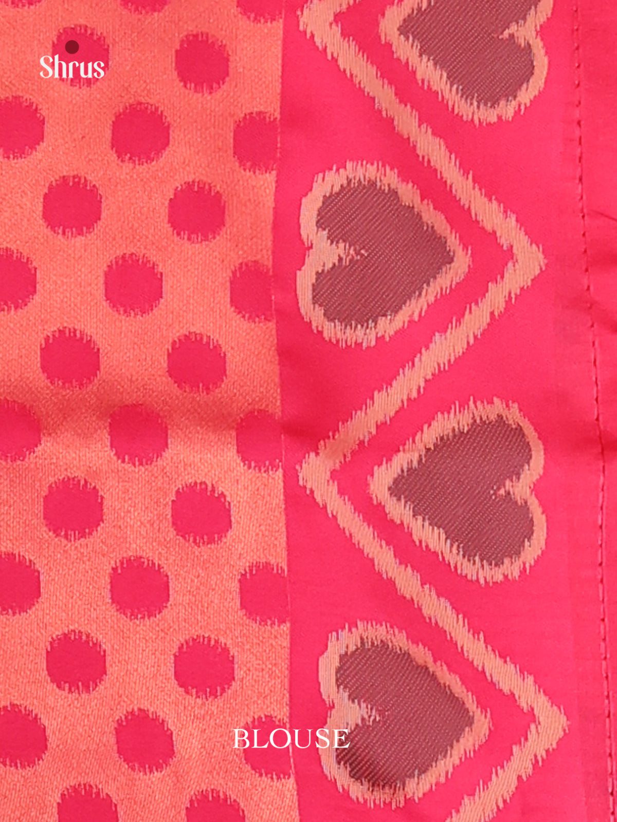 Peach & Pink- Semi Softsilk Saree - Shop on Shrus.com