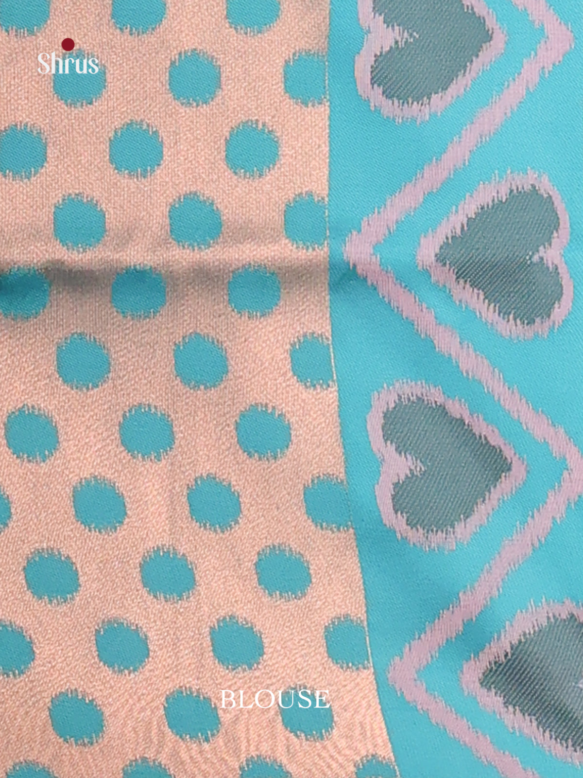 Pink & Blue - Semi Softsilk Saree - Shop on Shrus.com