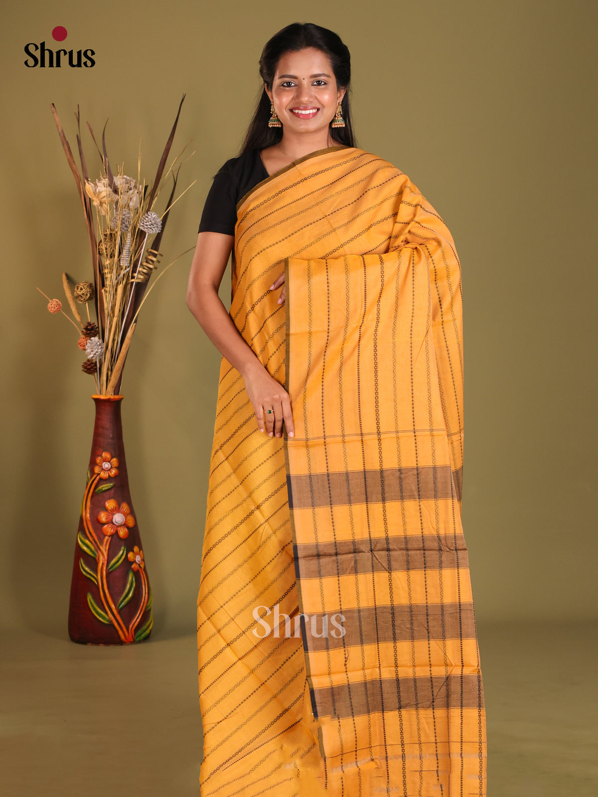 Mustard - Narayanpet Cotton Saree