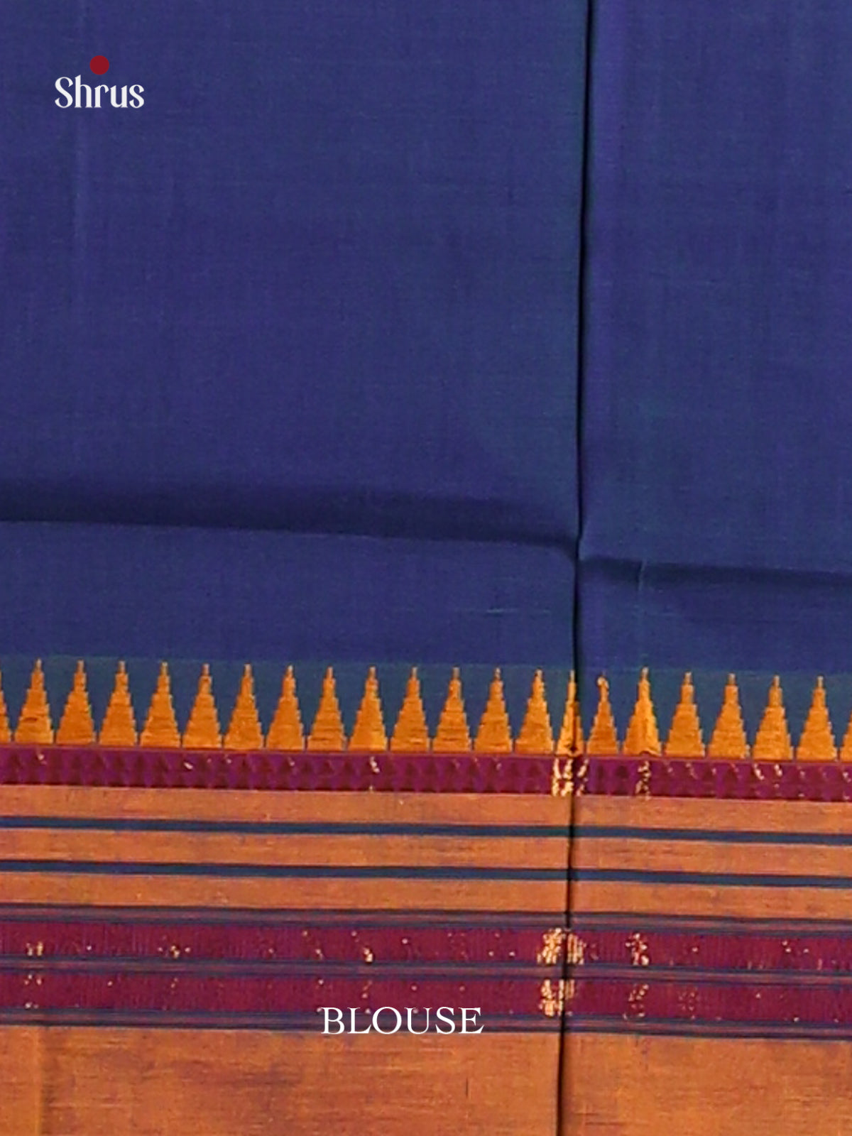 Blue & Mustard- Narayanpet Cotton Saree