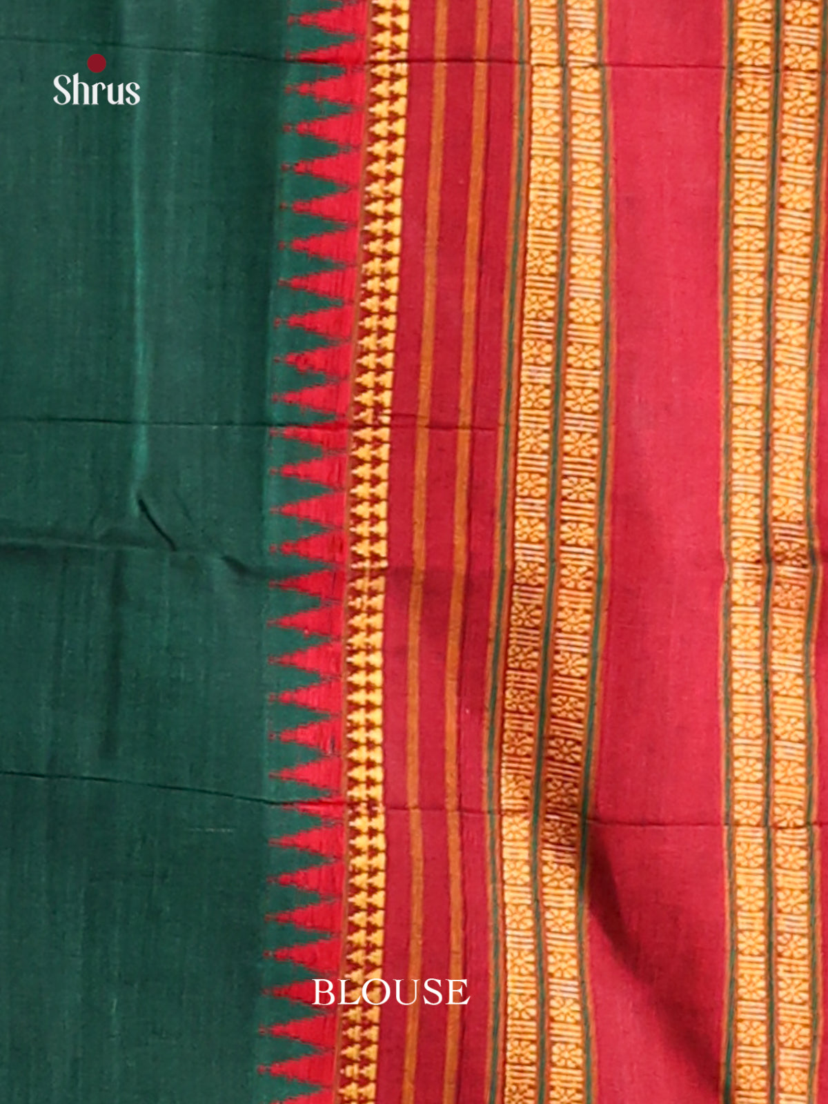 Green & Red - Narayanpet Cotton Saree