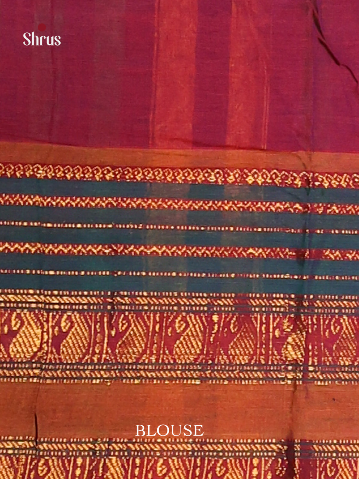 Maroon & Green - Narayanpet Cotton Saree