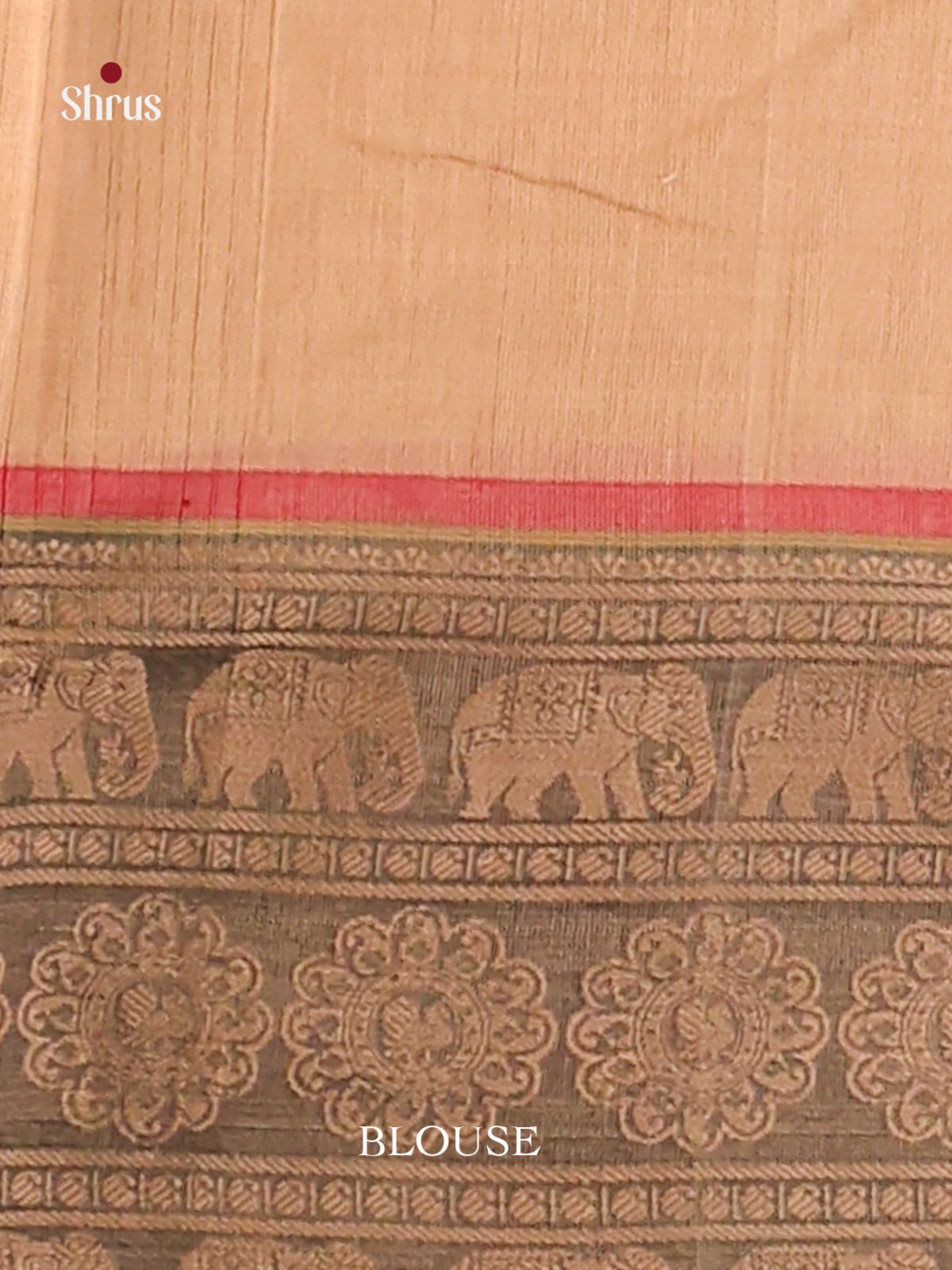 Peach & Red - Narayanpet Cotton Saree