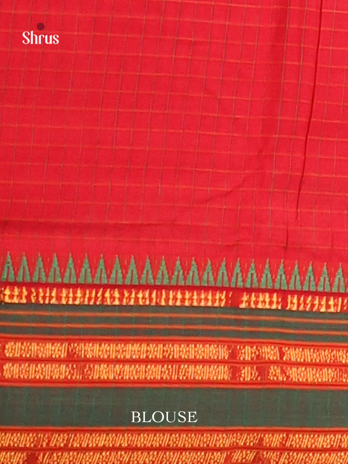 Red & Green - Narayanpet Cotton Saree