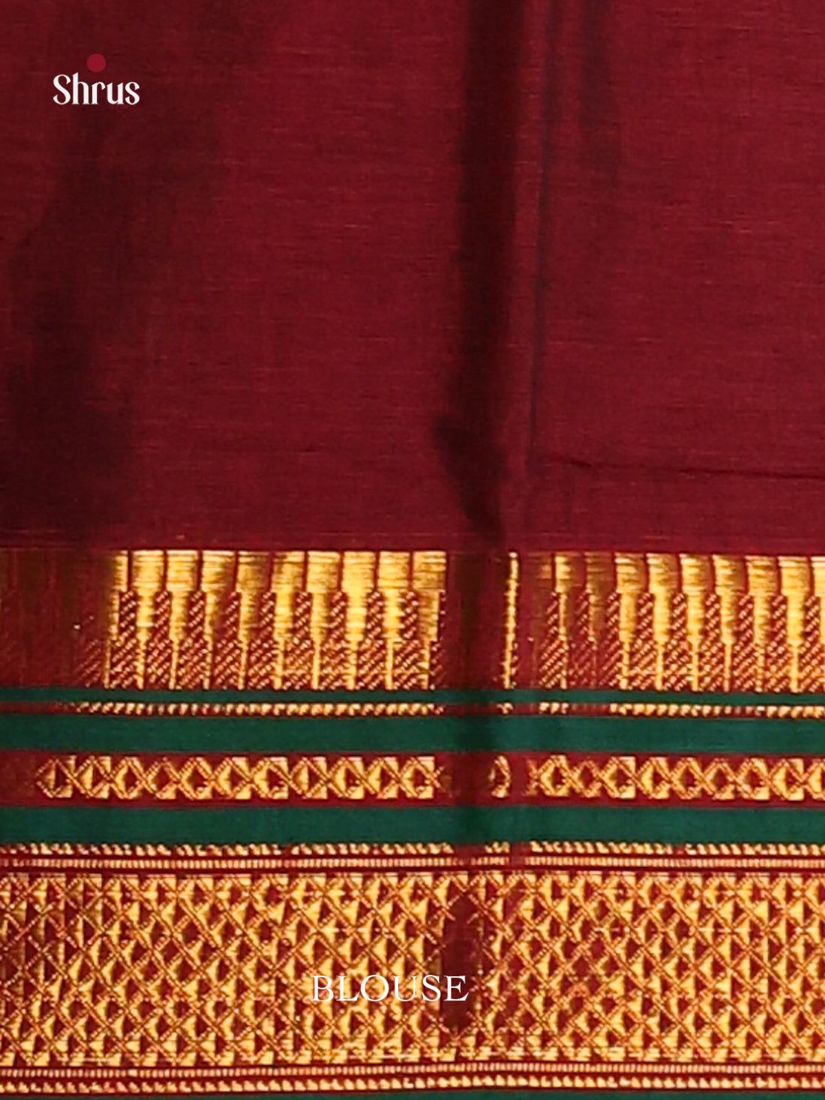 Maroon & Green - Narayanpet Cotton Saree