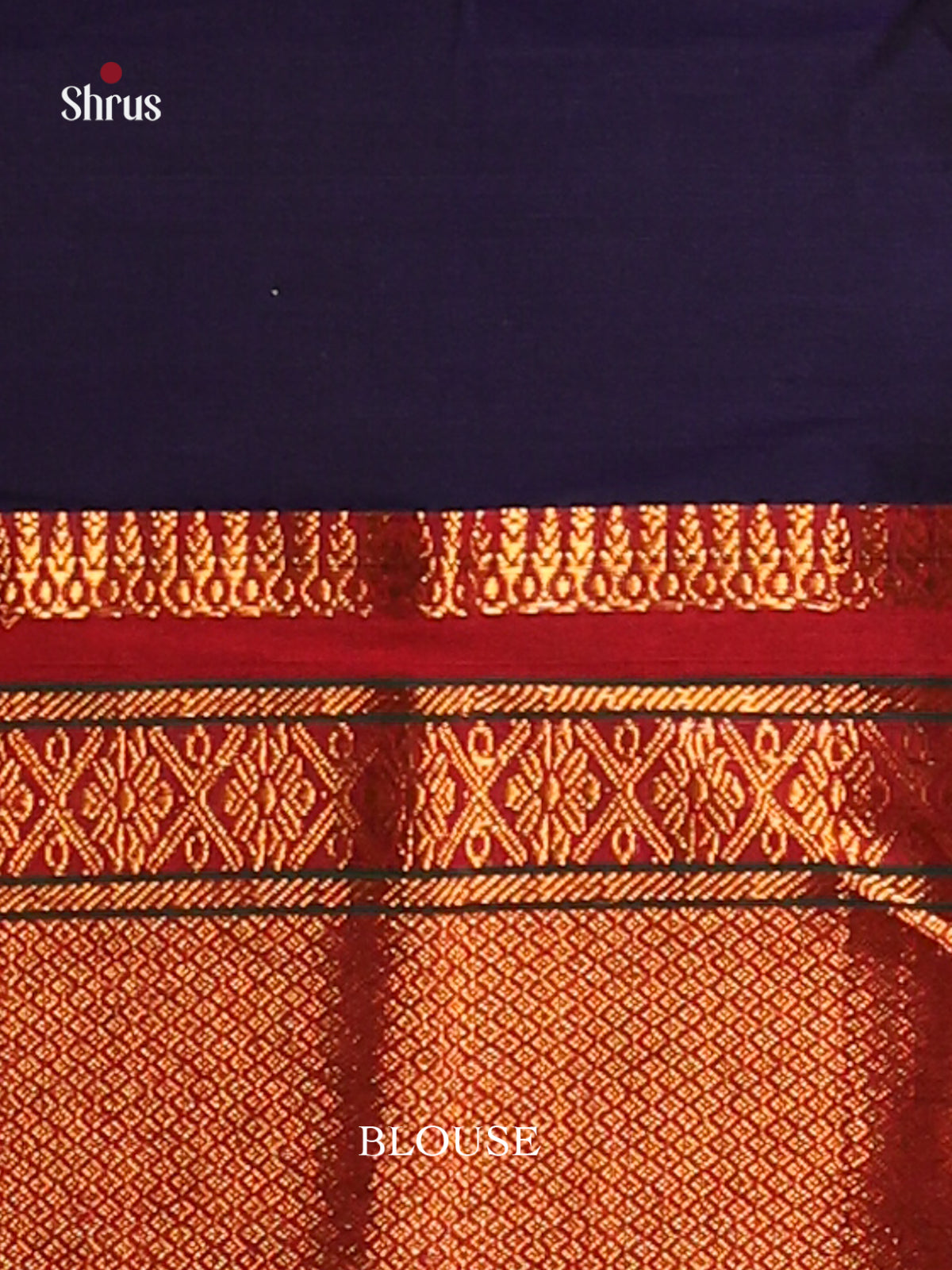 Blue & Maroon - Narayanpet Cotton Saree