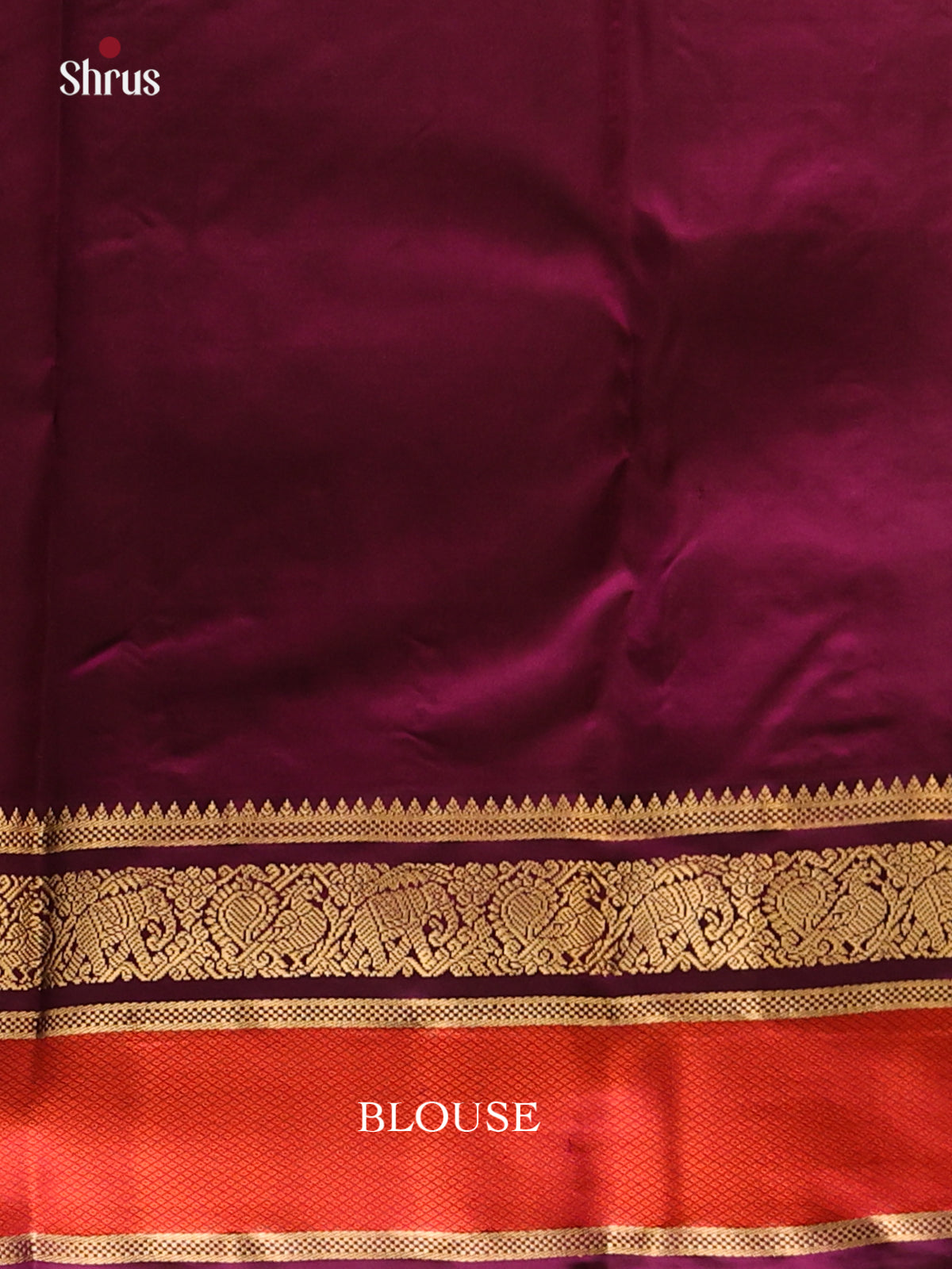 White & Purple Kanchipuram silk Saree with rich zari border-2