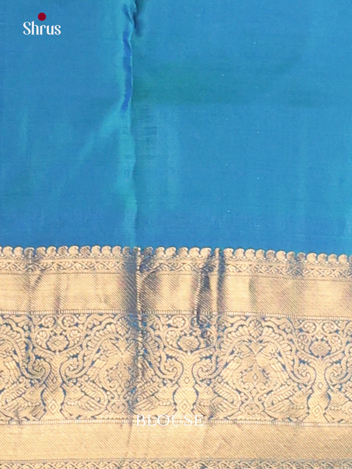 Double Shaded Green & Blue - Kanchipuram-halfpure Saree - Shop on Shrus.com