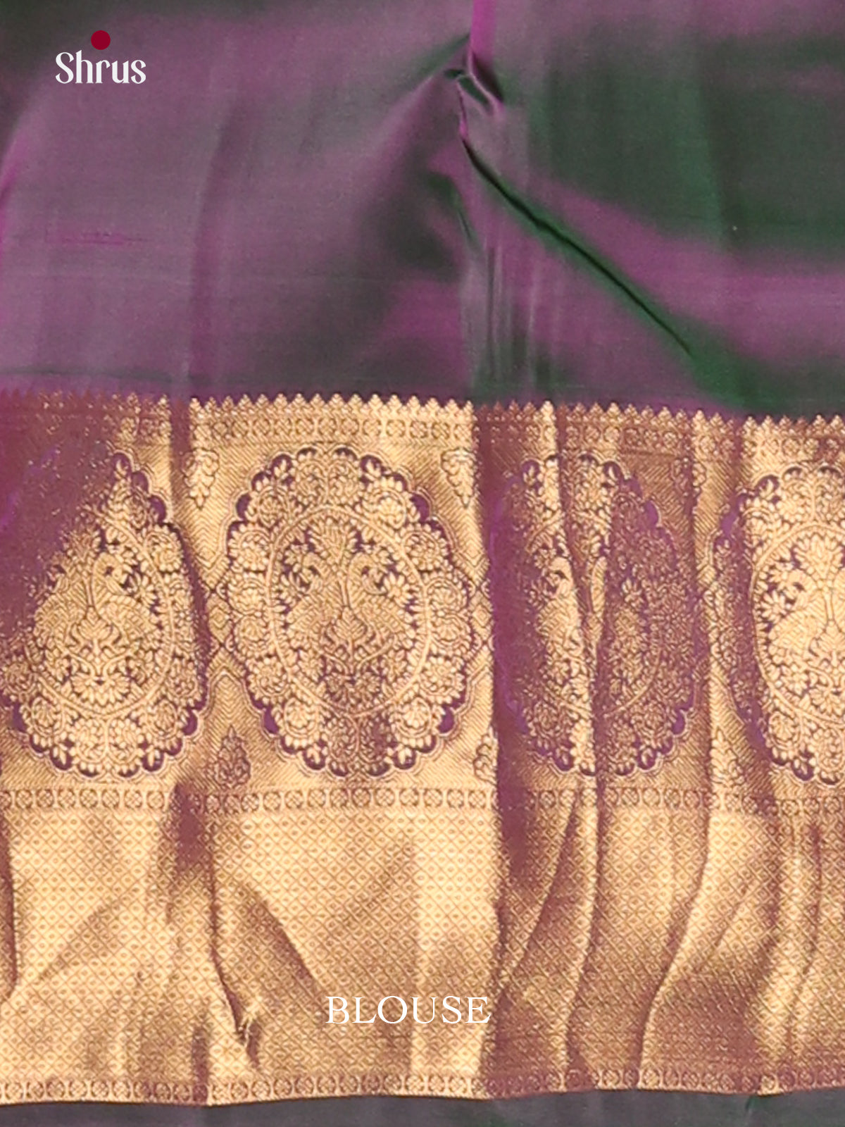 Deep Pink  & Green - Kanchipuram-halfpure Saree - Shop on Shrus.com