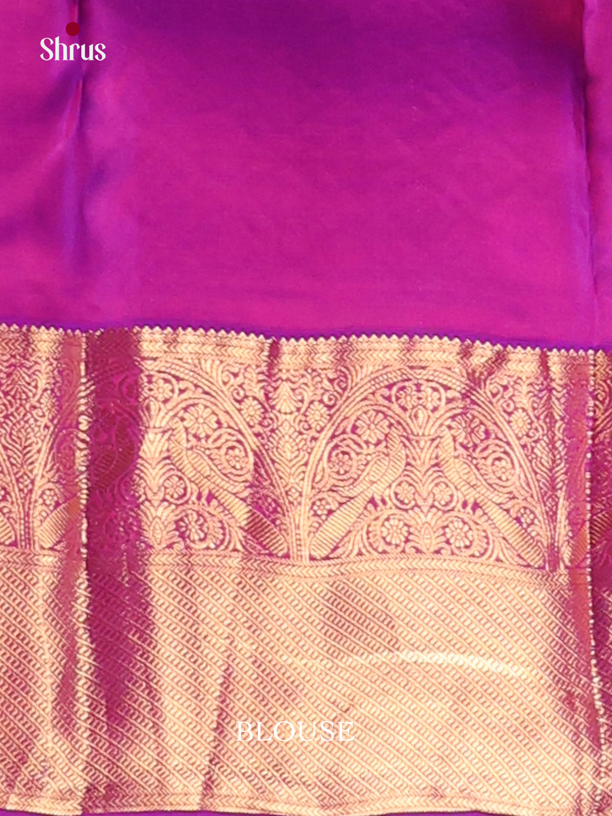 Orange & Majenta - Kanchipuram-halfpure Saree