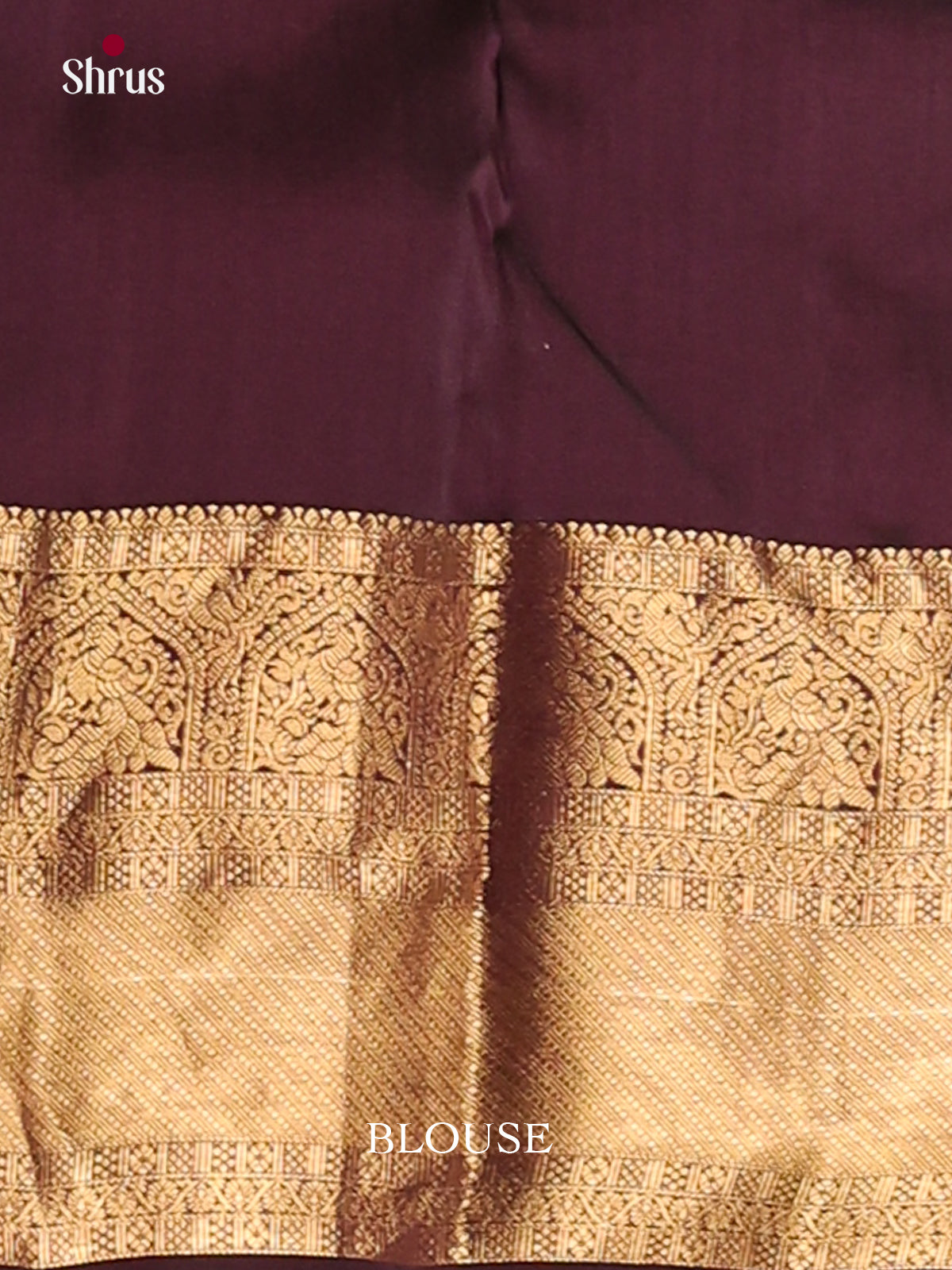 Dark Brown(Single Tone) - Kanchipuram-halfpure Saree - Shop on Shrus.com