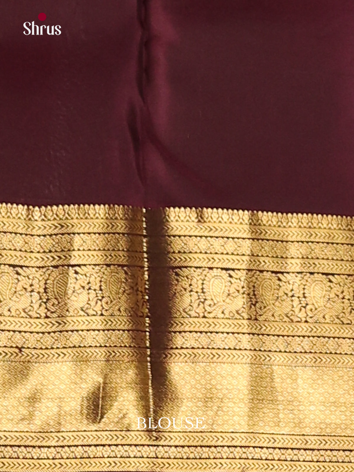 Blue & Dark Maroon- Kanchipuram-halfpure Saree - Shop on Shrus.com